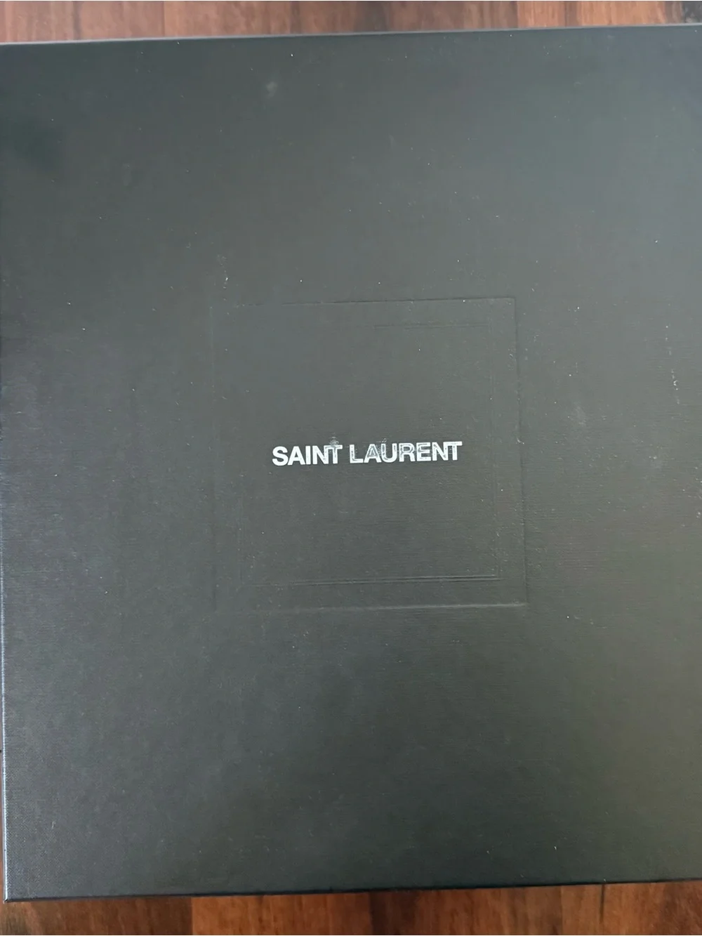 Saint Laurent Opyum 110 YSL Logo Heel Boots Black Leather 37.5 - Picture 4 of 13